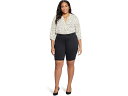 (取寄) エヌワイディージェイ レディース プラス サイズ ブリエラ ショーツ ロール カフ イン ブラック NYDJ women Plus Size Brie...