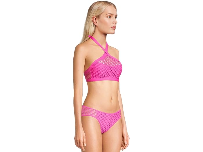 (取寄) ベッカ レディース キャストアウェイ カイア テクスチャー ハイ ネック トップ BECCA women Castaway Kaia Textured High Neck Top Azalea