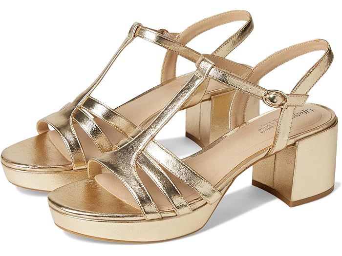 () 饤եȥ饤 ǥ ꥪ LifeStride women Rio Platino Gold Faux Leather