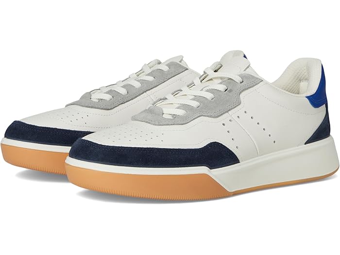 (取寄) エコー メンズ ストリート コート レース スニーカー ECCO men Street Court Lace Sneaker Marine/White...