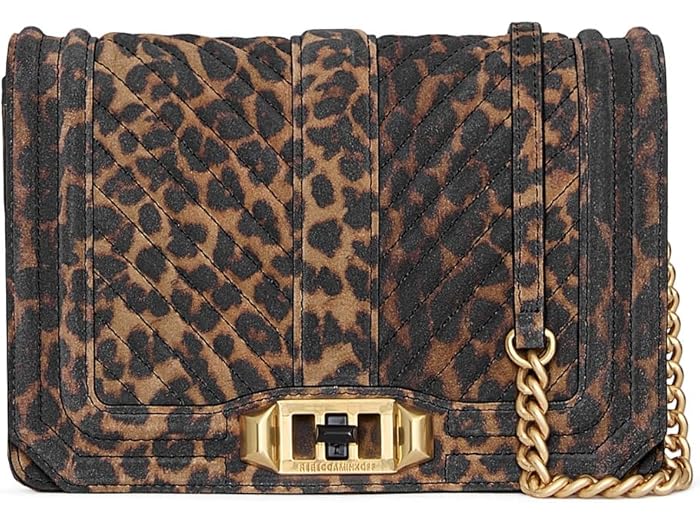 楽天ジェットラグ楽天市場店（取寄） レベッカミンコフ レディース シェブロン キルテッド スモール ラブ Rebecca Minkoff women Chevron Quilted Small Love Crossb Leopard