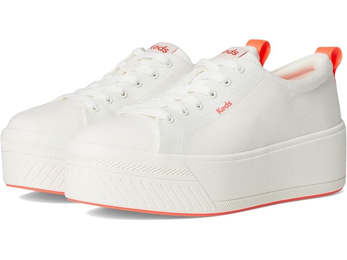 (取寄) ケッズ レディース スカイラー レースアップ Keds women Skyler Lace-Up Snow White/Coral Outsole