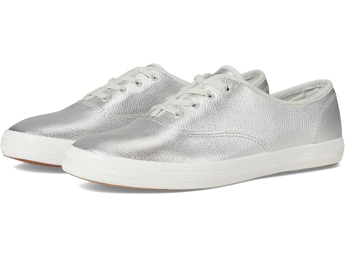 () å ǥ ԥ 쥶 饰 Keds women Champion Leather Luxe Silver ...