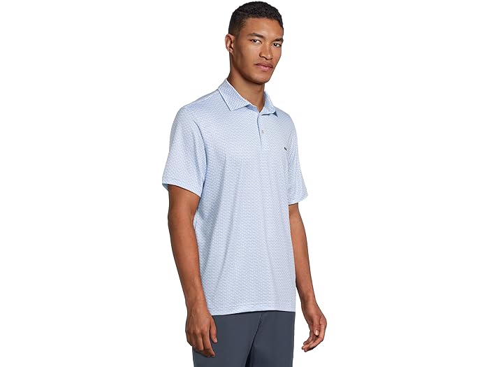 (取寄) ヴィンヤードヴァインズ メンズ プリンテッド サンカティ ポロ Vineyard Vines men Printed Sankaty Polo Bonefish Jake Blue