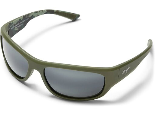 (取寄) マウイ ジム メンズ ラージ Maui Jim men Mauklele Large Matte Military Green W/Camo/Neutral Grey Polarized (取寄) マウイ ジム メンズ ラージ Maui Jim men Mauklele Large Matte Military Green W/Camo/Neutral Grey Polarized