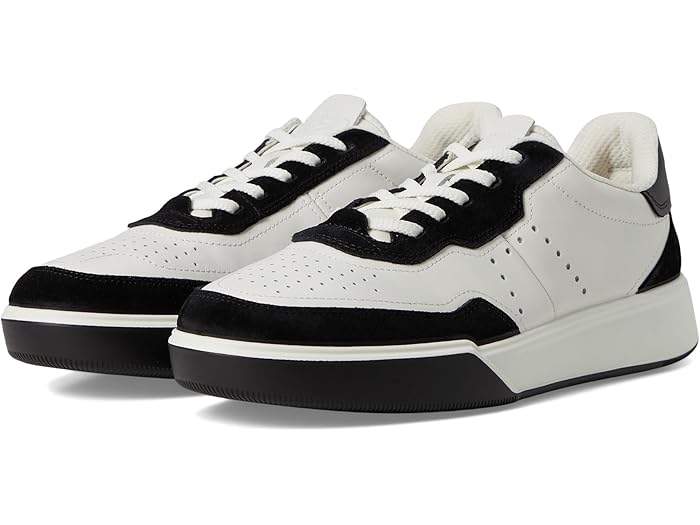 (取寄) エコー メンズ ストリート コート レース スニーカー ECCO men Street Court Lace Sneaker Black/White