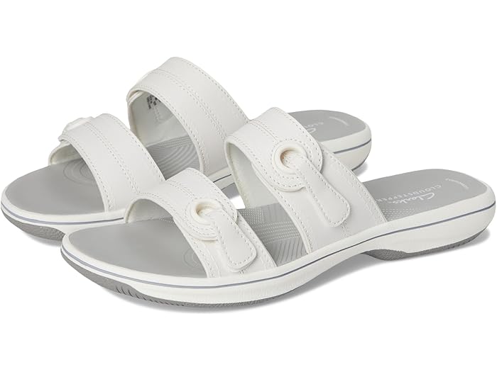 () 顼 塼 ǥ ֥꡼ ᥤ ۥ磻 Clarks women Breeze Maye White Synt...