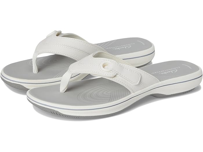 () 顼 塼 ǥ ֥꡼ 쥤 ۥ磻 Clarks women Breeze Reyna White Sy...