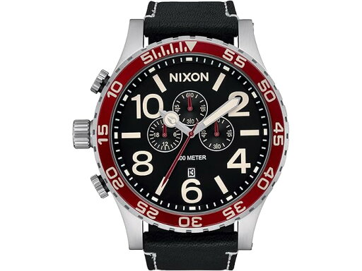 (取寄) ニクソン メンズ 51-30 クロノ レザー Nixon men 51-30 Chrono Leather Silver/Black/Cranberry (取寄) ニクソン メンズ 51-30 クロノ レザー Nixon men 51-30 Chrono Leather Silver/Black/Cranberry