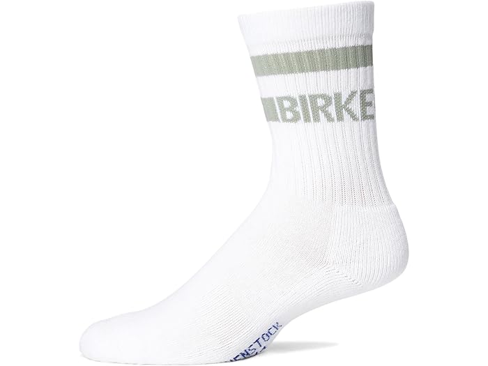 (取寄) ビルケンシュトック コットン クルー ストライプ ソックス Birkenstock Cotton Crew Stripe Socks White/Pure Sage