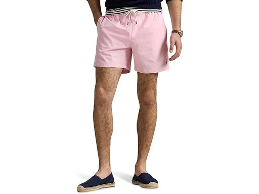 (取寄) ラルフローレン メンズ 5.75 トラベラー クラシック スイム トランク Polo Ralph Lauren men 5.75" Traveler Classic Swim Trunk Carmel Pink