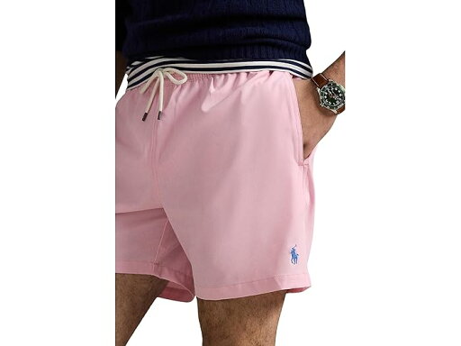 (取寄) ラルフローレン メンズ 5.75 トラベラー クラシック スイム トランク Polo Ralph Lauren men 5.75" Traveler Classic Swim Trunk Carmel Pink