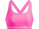 (取寄) アンダーアーマー レディース クロスバック ミッド ブラ Under Armour women Cross-Back Mid Bra Rebel Pink/Rebel Pink/White