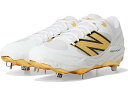 (取寄) ニューバランス スニーカー メンズ フレッシュ フォーム X ベースボール クリーツ New Balance men Fresh Foam X 3000v7 Baseball Cleats White/Metallic Gold