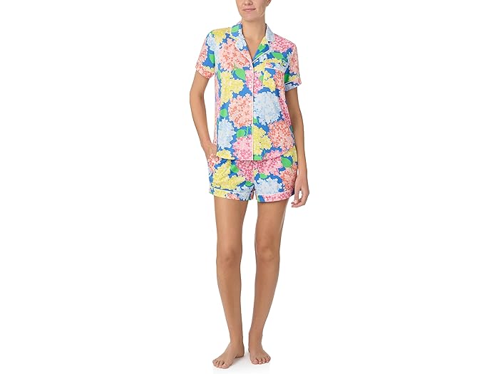 (取寄) ケイトスペード レディース ショート スリーブ ボクサー Pj セット Kate Spade New York women Short Sleeve Boxer PJ Set Painterly Hydrangeas