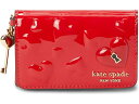 (取寄) ケイトスペード レディース キー トゥ マイ ハート エンボス パテント レザー フラップ カード ケース Kate Spade New York w...