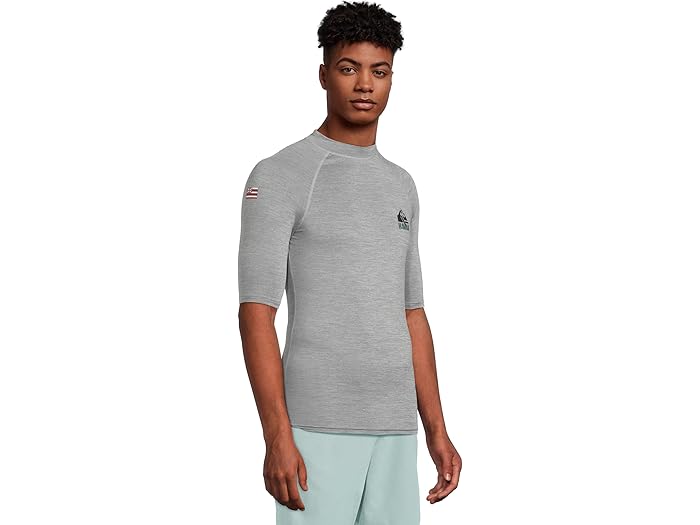 (取寄) クイックシルバー メンズ HI UPF50 ショーツ スリーブ サーフ ティー Quiksilver men HI UPF50 Shorts Sleeve Surf Tee Smoked Grey Heather