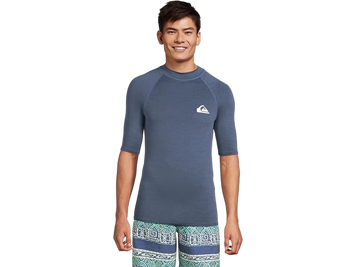 (取寄) クイックシルバー メンズ エブリデイ UPF50 ショーツ スリーブ サーフ ティー Quiksilver men Everyday Upf50 Shorts Sleeve Surf Tee Navy Heather