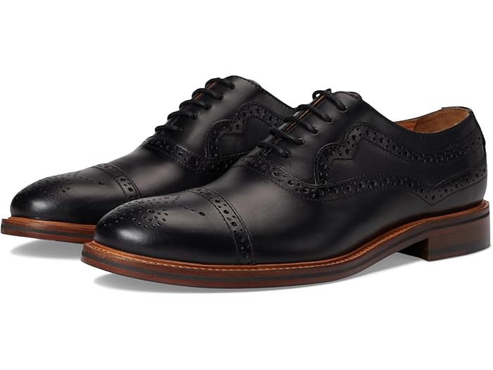 楽天ジェットラグ楽天市場店（取寄） ジョンストン&マーフィー メンズ コナード 2.0 キャップ トゥ Johnston & Murphy men Conard 2.0 175th Cap Toe Black Oiled American Full Grain
