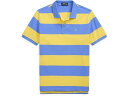 (取寄) ラルフローレン キッズ ボーイズ ストライプド コットン メッシュ ポロ シャツ (ビッグ キッド) Polo Ralph Lauren Kids boys Striped Cotton Mesh Polo Shirt (Big Kid) Harbor Island Blue/Oasis Yellow