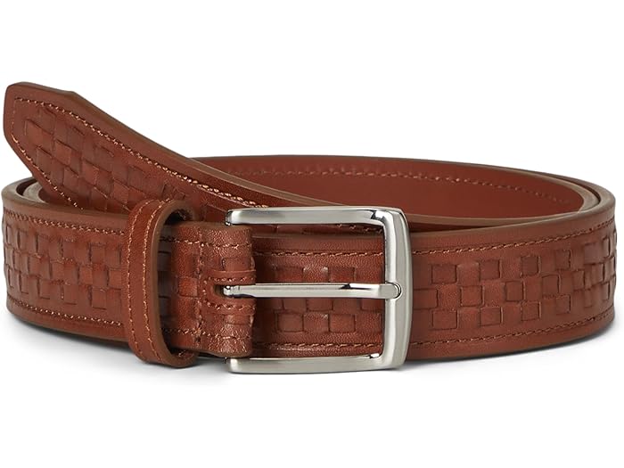 (取寄) ジョンストン&マーフィー メンズ ウーブン センター レース ベルト Johnston & Murphy men Woven Center Lace Belt Brown