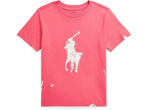 (取寄) ラルフローレン キッズ ボーイズ ビッグ ポニー ペイント-スプラッター-プリント コットン ティー (トドラー/リトル キッド) Polo Ralph Lauren Kids boys Big Pony Paint-Splatter-Print Cotton Tee (Toddler/Little Kid) Red Sky