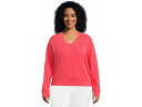 (取寄) モッドオードック レディース ディープ V-ネック ロング スリーブ スウェットシャツ Mod-o-doc women Deep V-Neck Long Sleeve Sweatshirt Glazed Cherry(4)