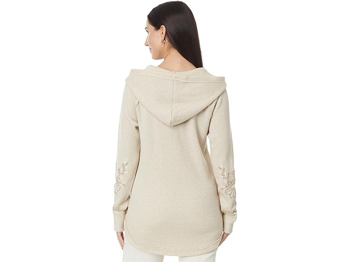 (取寄) ジョニー ワズ レディース メタリック サーマル パーカー Johnny Was women Metallic Thermal Hoodie Laura