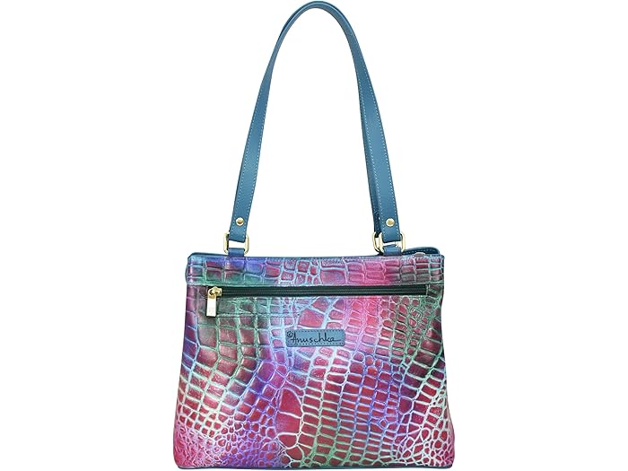 (取寄) アヌシュカ レディース ミディアム エブリデイ トート - 710 Anuschka women Medium Everyday Tote - 710 Croc Embossed Daydream