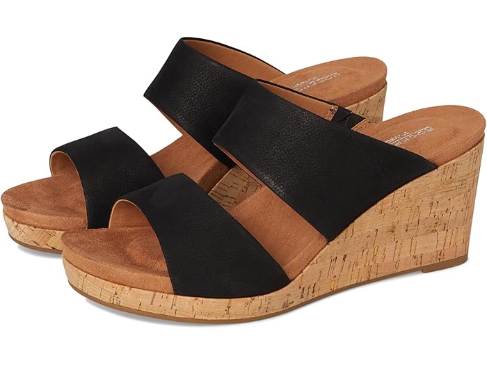 () åݡ ǥ ֥饤  饤 Rockport women Briah II Slide Black Lea...