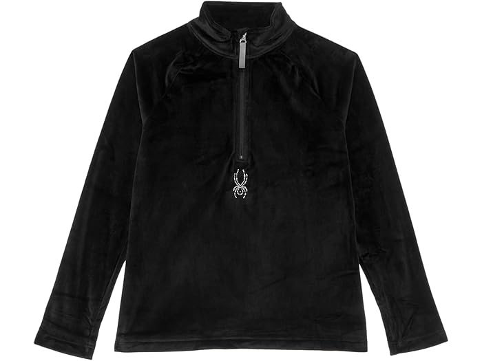 (取寄) スパイダー キッズ ガールズ シマー バグ 1/2 ジップ トップ (ビッグ キッズ) Spyder Kids girls Shimmer Bug 1/2 Zip Top (Big Kids) Black