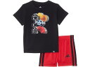 (取寄) アディダス キッズ ボーイズ グラフィック コットン ティー アンド 3S ショーツ セット (トドラー/リトル キッド) adidas Kids b...