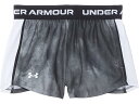 (取寄) アンダーアーマー キッズ ガールズ テック プレイ アップ プリント ショーツ (ビッグ キッド) Under Armour Kids girls Tech Play Up Print Shorts (Big Kid) Black/Steel/White