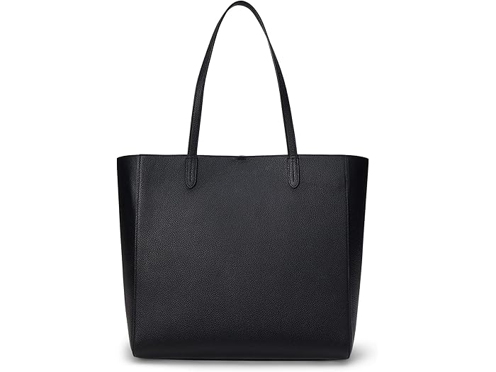 (取寄) ローレン ラルフローレン レディース ペブルド レザー ラージ キャメリン トート バッグ Lauren Ralph Lauren women Pebbled Leather Large Cameryn Tote Bag Black