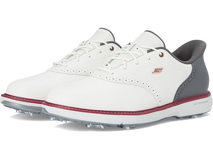 (取寄) スケッチャーズ ゴルフ メンズ プレステージ スリップ-イン アーチフィット スパイクド ゴルフ シューズ Skechers GO GOLF men Prestige Slip-In ArchFit Spiked Golf Shoe Natural/Gray