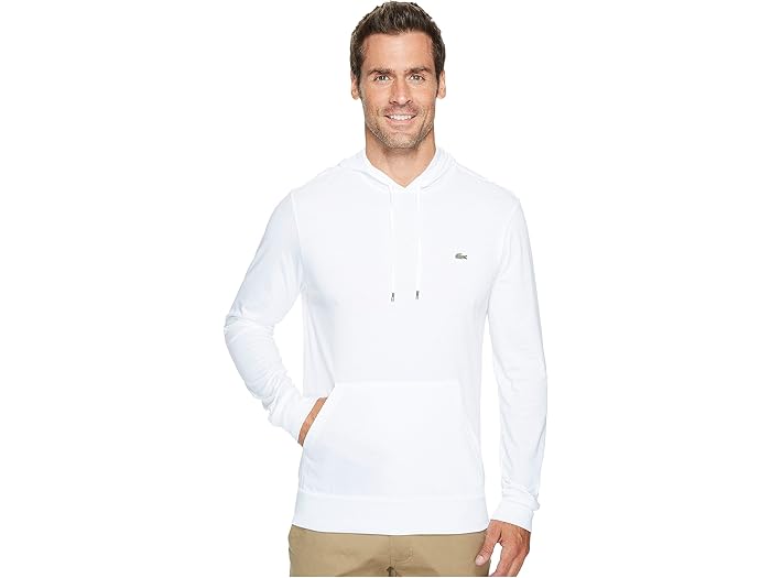 () 饳  㡼 T- ֡ǥ Lacoste men Jersey T-Shirt Hoodie White