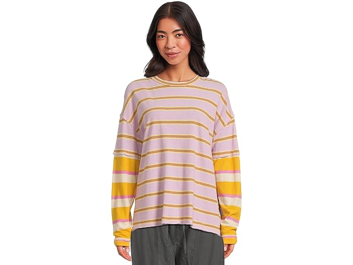 (取寄) フリーピープル レディース ニーナ ストライプ ロング スリーブ Free People women Nina Stripe Long Sleeve Lilac Combo