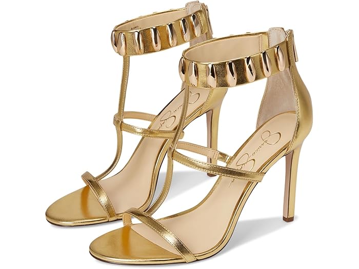 楽天ジェットラグ楽天市場店（取寄） ジェシカ シンプソン レディース スタデッド ヒールド サンダル Jessica Simpson women Juniya Studded Heeled Sandals Gold