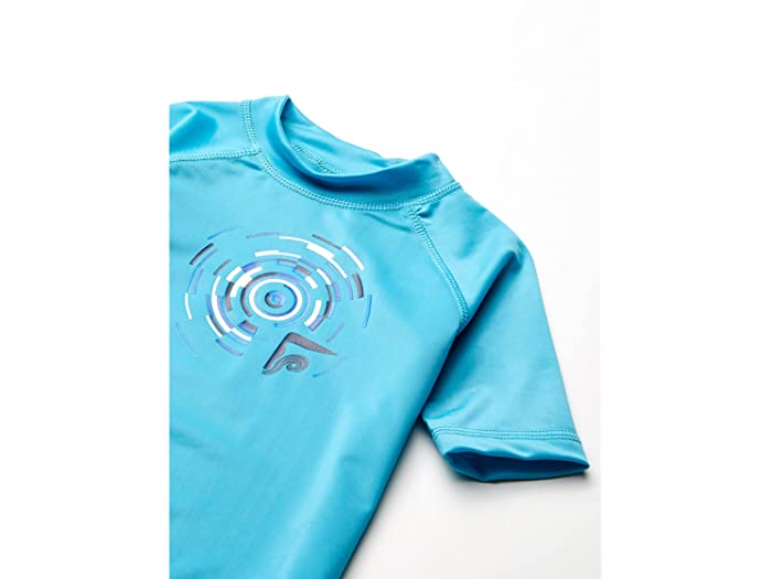 (取寄) カヌ サーフ ボーイズ パラダイス Upf 50+ サン プロテクティブ ラッシュガード スイム シャツ (ビッグ キッズ) Kanu Surf boys Paradise UPF 50+ Sun Protective Rashguard Swim Shirt (Big Kids) Horizon Aqua