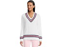 (取寄) リリー ピュリッツァー レディース ブロックトン セーター Lilly Pulitzer women Brockton Sweater Resort White X Rousseau Pink Tipping(4)