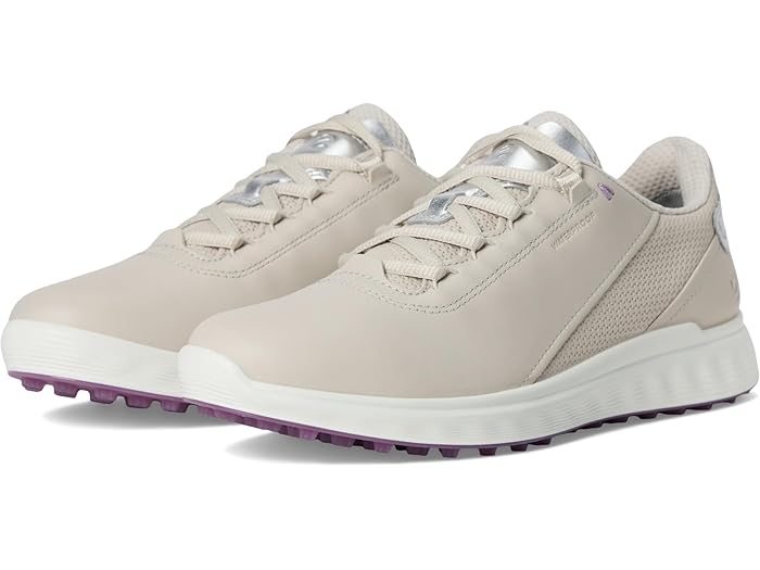 ()   ǥ S 奢 졼 ץ롼  塼 ECCO Golf women S Casual Lace Waterproof Golf Shoe Gravel/Silver Metallic