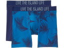 (取寄) トミーバハマ メンズ 2-パック ボクサー ブリーフ Tommy Bahama men 2-Pack Boxer Brief Blue Print