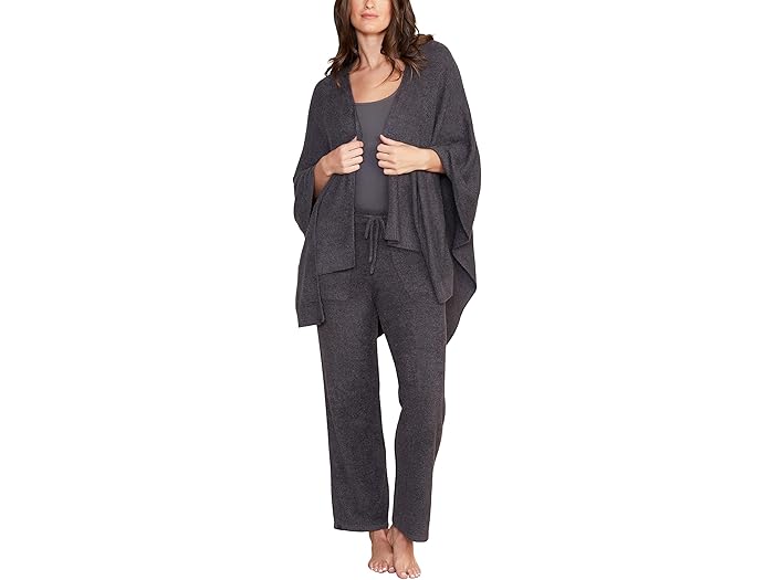 (取寄) ベアフットドリームス レディース コージシック ライト ヘザード ウィークエンド ラップ Barefoot Dreams women CozyChic Lite Heathered Weekend Wrap Carbon