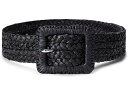 (取寄) ローレン ラルフローレン レディース ラフィア ストロー カバー スクエア 40 ベルト ワイド Lauren Ralph Lauren women Raffia Straw Cover Square 40 Belt Wide Black
