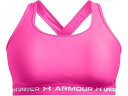 (取寄) アンダーアーマー レディース プラス サイズ クロスバック ミッド ブラ Under Armour women Plus Size Crossback Mid Bra Rebel Pink/Rebel Pink/White(4)