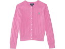 (取寄) ラルフローレン キッズ ガールズ ミニ-ケーブル コットン カーディガン (ビッグ キッド) Polo Ralph Lauren Kids girls Mini-Cable Cotton Cardigan (Big Kid) Laguna Pink/Tiller Green