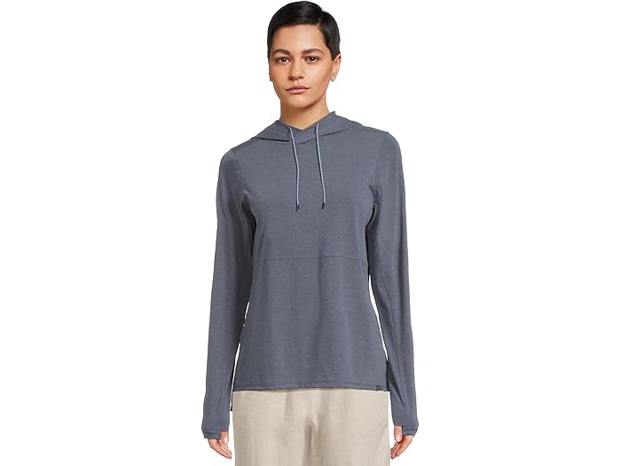 (取寄) エルエルビーン レディース エブリデイ ロング-スローブ フーデット プルオーバー L.L.Bean women Everyday SunSmart Long-Sleeve Hooded Pullover Nautical Navy