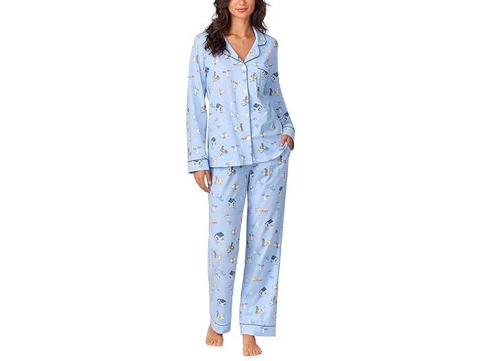 () ٥åɥإåɥѥޥ ǥ  ꡼ 饷å åȥ ˥å ѥ å Bedhead PJs women Long Sleeve Classic Cotton Knit Pajama Set Festival of Lights