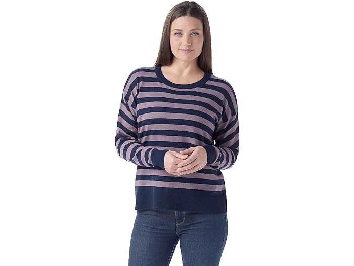 (取寄) スマートウール レディース エッジウッド ボーイフレンズ クルー セーター Smartwool women Edgewood Boyfriend Crew Sweater Chalk Violet Heather