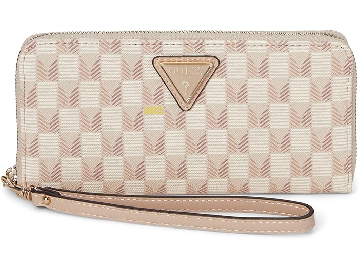 (取寄) ゲス レディース g ウェーブ ラージ ジップ アラウンド ウォレット GUESS women G Wave Large Zip Around Wallet Blush Logo